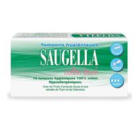 Saugella Cotton Touch Tampons Hygiéniques sans Applicateur Flux Normaux - Pack 16
