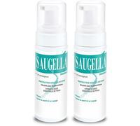 Saugella - Mousse Antiseptique Soin lavant pour rétablir l’équilibre de la zone intime à base d'extrait thym Apaise les irritations et démangeaisons intimes Flacon pompe 150 ml Vaginale 2x150