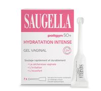 Saugella Poligyn 50+ Gel Vaginal Hydratation Intense, soin sans hormones contre la sécheresse et l’irritation vaginale liées à ménopause, l’acide hyaluronique, 7 unidoses de 4 ml 28
