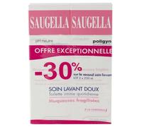 Saugella Poligyn Soin Lavant Intime Quoditien Lot de 2 x 250ml