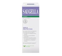 Saugella - Triple Protection Soin Lavant Intime à base de Thym et Zinc Femmes ayant besoin d'une Renforcée durant la grossesse, pendant les règles, le sport Flacon 250 ml Gel Nettoyant