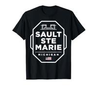 Sault Ste Marie Michigan Shield Badge Souvenir de Voyage T-Shirt