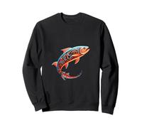 Saumon Indien Indien Tribal Poisson Indigène Sweatshirt