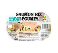 Saumon, riz et légumes