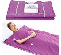 Sauna à la maison, couverture de sauna, transpiration, perte de poids, perte de poids, fitness, 2 zones, machine de fitness pour femme (violet)