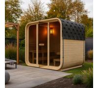Sauna à tonneau carré pour 6 personnes Fjora