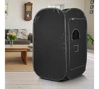 Sauna à vapeur domestique pour 1-2 personne,Télécommande, 9 réglages de température, Sauna pliable cabine,Pour Les Spas De Tente à Domicile80 x 80 x 135 cm (Noir)