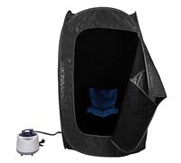 Sauna à Vapeur et Cabine Tente de Sauna Portable Pliable Isolante à Quatre Couches et Générateur de Vapeur de Sauna pour Bain de Sauna, Détoxification, Thérapie Corporelle, 80 * 80 * 135cm (noir)
