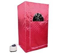 Sauna à Vapeur, Mini Home Sauna, Cabine de Sauna Portatif pour une Personne, Bain Vapeur Sauna avec Télécommande, Peut Soulager la Fatigue, Perdre du Poids (100 * 80 * 170cm-Rouge)