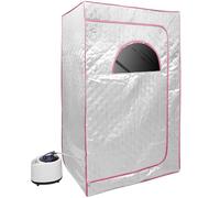 Sauna à Vapeur Portable Maison Isolante à Quatre Couches éPaissir Kit De Tente De- Idéal pour Bain de Sauna(sans la chaise), Sauna Spa pour Une Personne Cabine De Pliage 100 * 80 * 170cm-argent