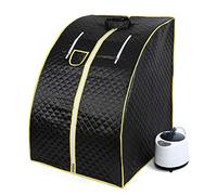 Sauna à Vapeur Sauna Pliable Cabine Portable Home Sauna Spa Tente Saunas avec le Contrôleur de Température à Distance Sauna Couverture de Sauna,98x80x70cm-noir