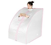 Sauna à vapeur- Tente spa Sauna Infrarouge- Boîte de Sauna Domestique Portable- Avec hammam, vapeur corporelle, cabine de sauna (L76*W88*H99cm,argenté)