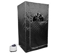 Sauna à vapeur- Tente spa Sauna Infrarouge- Boîte de Sauna Domestique Portable- Avec hammam, vapeur corporelle, cabine de sauna (L100*W80*H170cm,noir)