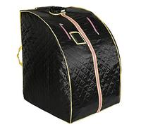 Sauna à vapeur- Tente spa Sauna Infrarouge- Boîte de Sauna Domestique Portable- Avec hammam, vapeur corporelle, cabine de sauna (L70*W80*H98cm,noir)