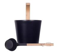 Sauna Bucket Set - 7 Liter Indoor Sauna Bath Water Container Aluminum Barrel | 13.98 Inches Dry Saunas Supplies | Heat Resistant, For Hotel, Bathtub, Spa Center And Home