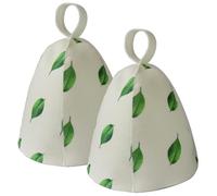 Sauna chapeau 2pcs résistant à la chaleur en laine respirante Sauna capride pliable Banya Hat Tree Leaf Match Cap pour femmes Men outils personnels