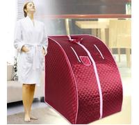 Sauna complet - KEKEDA - Rouge H 99 cm - Boîte de sauna assemblée à télécommande