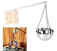 Sauna De Cuvette D'Arome, 850 ML Bol Sauna Bol D'ArôMe Sauna En Acier Inoxydable Accessoires Sauna Pour Spa Bol D'évaporation De Sauna Bol Suspendu Bol D'huile Essentielle Accessoires Salle De Sauna