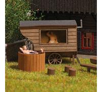 Sauna en roulotte de berger - BUSCH 1870 - HO 1/87