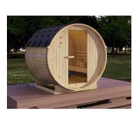 Sauna extérieur en tonneau 4 places - L185 x P180 x H190 cm - ISOKYRO