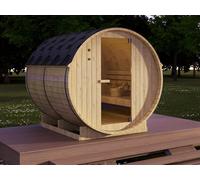Sauna extérieur en tonneau 6 places - L185 x P220 x H190 cm - ISOKYRO