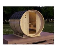 Sauna extérieur en tonneau 6 places - L185 x P220 x H190 cm - ISOKYRO