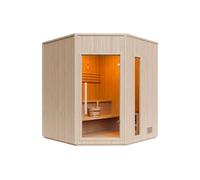 Sauna finlandais d'angle - 3/4 places - L150 x P150 x H200 cm - KOTKA