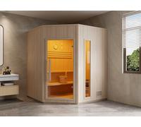 Sauna finlandais d'angle - 5/6 places - L180 x P180 x H210 cm - KOTKA