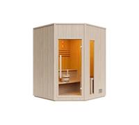 Sauna finlandais d'angle - 5/6 places - L180 x P180 x H210 cm - KOTKA