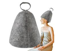 Sauna Hat - 27.56 Inches Heat Shower Headwear, Insulation Steam Bath Head Cover, Felt Heat Dry Headrest | Headgear For Steam Room, Bathhouse, Breathable Natural Felt Sauna Hat Using