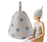 Sauna Hat - 27.56 Inches Heat Shower Headwear, Insulation Steam Bath Head Cover, Felt Heat Dry Headrest | Headgear For Steam Room, Bathhouse, Breathable Natural Felt Sauna Hat Using