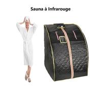Sauna Infrarouge à Sec Portable et Pliable - WILLONIN - Avec Chaise Pliable - 55°C - 36 Pierres de Tourmaline