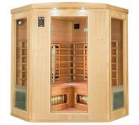 Sauna infrarouge Apollon Quartz 3 places angulaire France-Sauna