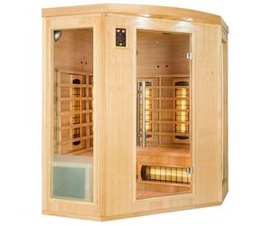 Sauna infrarouge apollon quartz angulaire 3-4 places - France sauna
