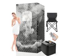 Sauna Infrarouge avec Lumière LED Infrarouge équipé d'un Moteur à Vapeur De 1000 W Et 3Litres Contrôle De Température à 9 Niveaux pour Une Utilisation Intérieure/Extérieure,Standard