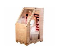 Sauna infrarouge compact - NewGen Medicals - 760 W - Bois de tsuga - 1 personne - 71 x 140 x 92 cm