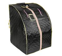 Sauna Infrarouge et Portable | Spa à Domicile pour une Personne | Idéal pour la Désintoxication et la Perte de Poids 70 cm x 80 cm x 98cm (Noir)