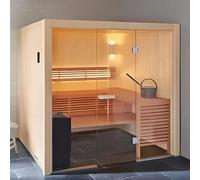 Sauna intérieur et extérieur | Sauna à vapeur traditionnel en bois de pruche canadienne avec tonneau en pierre, kit de sauna électrique pour salle de sport