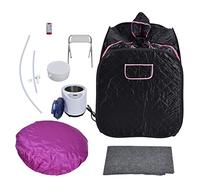 Sauna Intérieur Personnel, Spa De Sauna à Vapeur Portable avec Générateur De Vapeur 1000 W Et 2,6 L, Tente De Sauna Privée Pliante avec Pied De Chaise, Coussin Absorbant(EU)