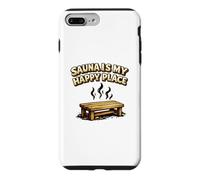 Sauna is My Happy Place Loyly Steam Sweat Wellness Spa Coque pour iPhone 7 Plus/8 Plus