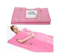 Sauna portable, Couverture de Sauna chauffante for le corps, amincissante, professionnelle, numérique, 2 zones, pondérée, for femmes, perte de poids(Pink)