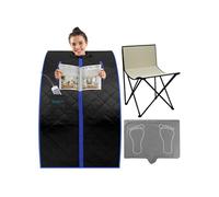 Sauna Portable Infrarouge - SereneLife - Noir - chaise pliante, tapis chauffant pour les pieds