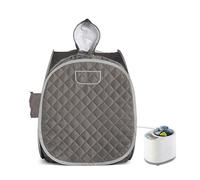 Sauna Portable, Kit de sauna portable for une personne, tente de chapeau de spa for tout le corps à la maison, comprenant un cuiseur vapeur de 2 L avec télécommande(Grey)
