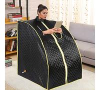 Sauna Portable, Mini Sauna à Vapeur, Cabine de Sauna Portatif pour une Personne, Peut Soulager la Fatigue, Perdre du Poids, Chronométrer et Réguler la Température à Distance (75 * 35 * 25cm noir)
