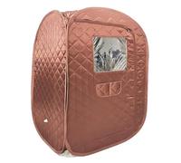 Sauna Portable, Tente de sauna portative, spa pliable for tout le corps for une personne for la thérapie détox sans vapeur de sauna(Brown-No steamer)
