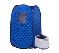 Sauna Portatif For La Maison, À Vapeur For Tout Le Corps, Pliable, Avec Cuiseur De 2l, 1000 Watts, Spa Domestique vitesse de chauffage rapide(Blue Set)