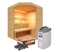 Sauna Traditionnel Sense Angulaire 3 places Pack complet