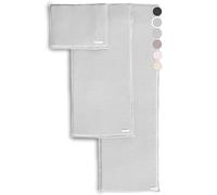 SAUNASOFA Coussin de sauna 2 places - Coussin de siège pour sauna et sauna infrarouge en coton - Lavable, respirant, fabriqué à la main en Europe - Kit bien-être pour couples en gris