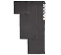 SAUNASOFA Coussin de siège pour sauna 1 place - Coussin pour banc de sauna et cabine infrarouge en coton - Lavable, respirant, fabriqué à la main en Europe - Coussin de sauna en anthracite