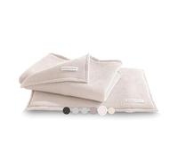 SAUNASOFA Ensemble de sauna avec coussin d'assise et serviette de sauna - Pour sauna infrarouge et sauna classique - Lavable, respirant et fabriqué à la main en Europe - Coussin et serviette de sauna